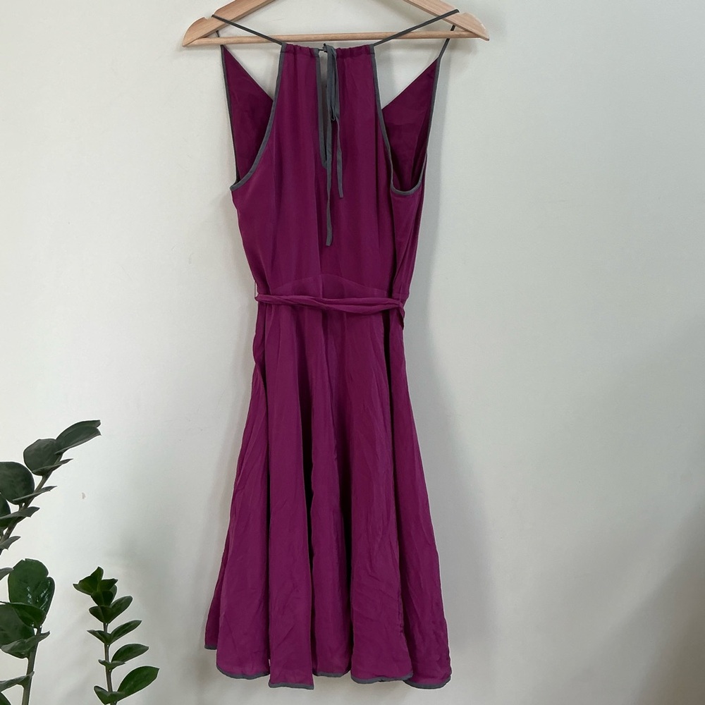 Anthropologie Girls from Savoy Gull Wing silk Dress Size 2 - Picture 3 of 6